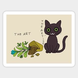 Artist cat Magnet